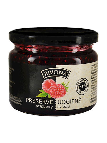 Rivona Preserve, Raspberry 350g/8pack