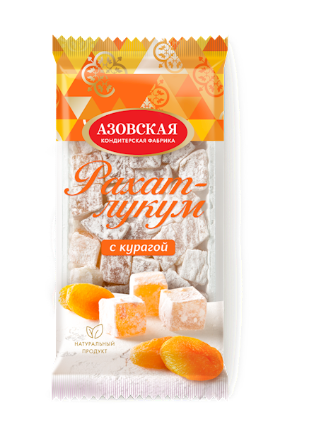Azovskaya Rakhat-Lukum, W/Dried Apricot 300g/12pack