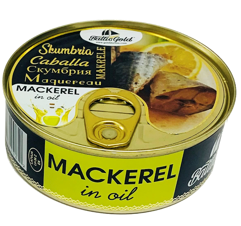 BALTIC GOLD Mackerel In Oil 240g/24pack