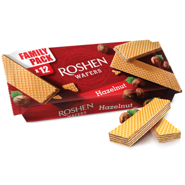 Roshen Waffles, W/Hazelnut Flavor 216g/24pack