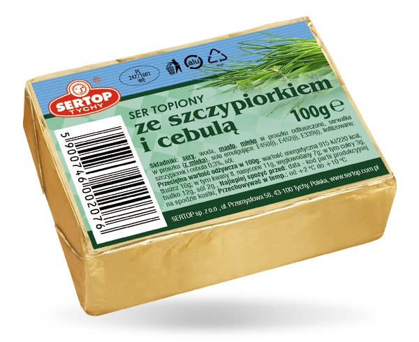 Sertop Melted Cheese, W/Scallions 100g/10pack