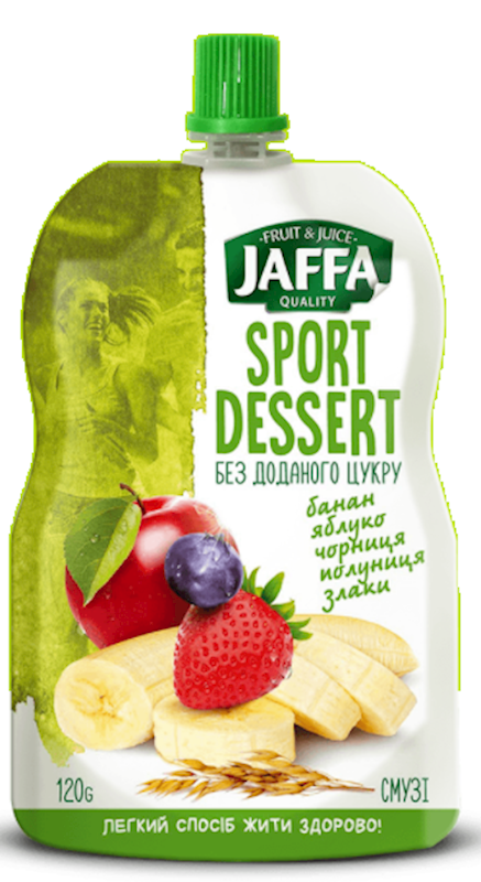 Jaffa Smoothie Puree Sport Dessert, Banana, Apple, Blueberry, Strawberry W/Cereal 120g/10pack