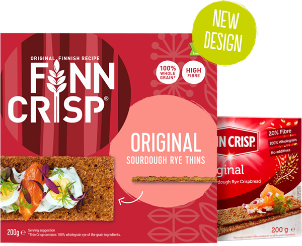 FINN CRISP Original Sourdough Rye Thins 200g/9pack