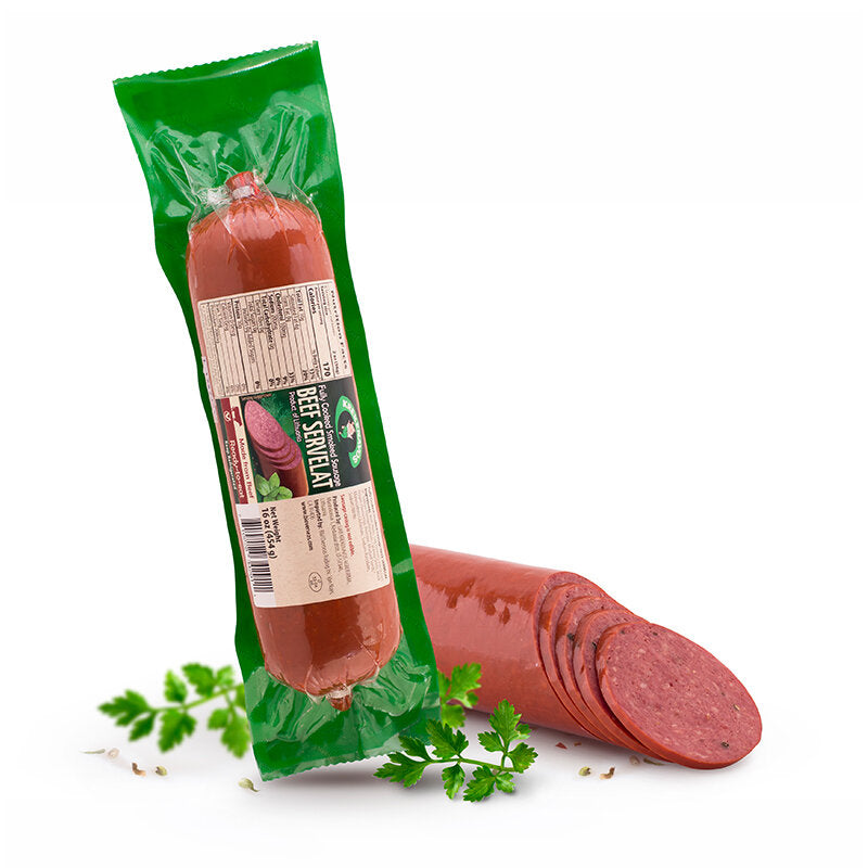 Krekenavos Smoked Sausage Beef Servilat 1lb/2pack