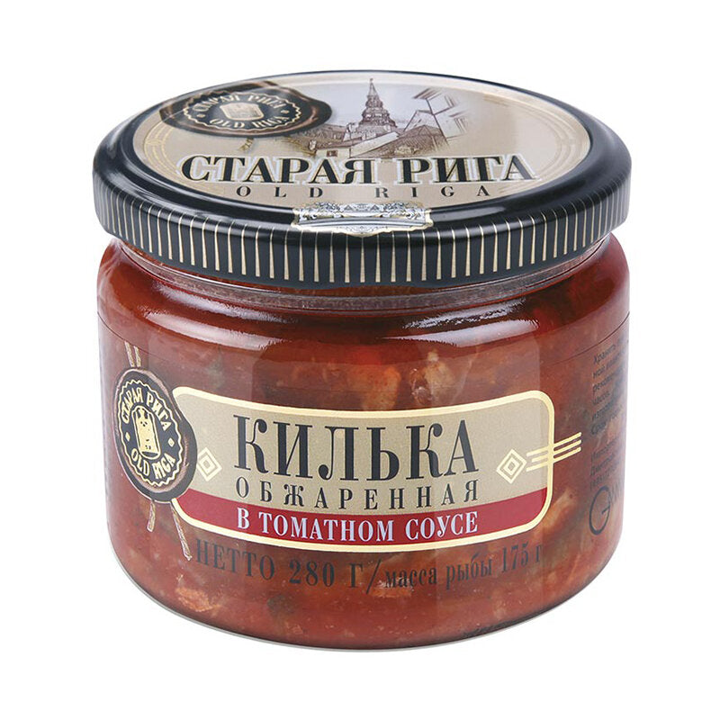 RIGA GOLD Fried Sprats (Kilka) in Tomato Sauce 280g/12pack