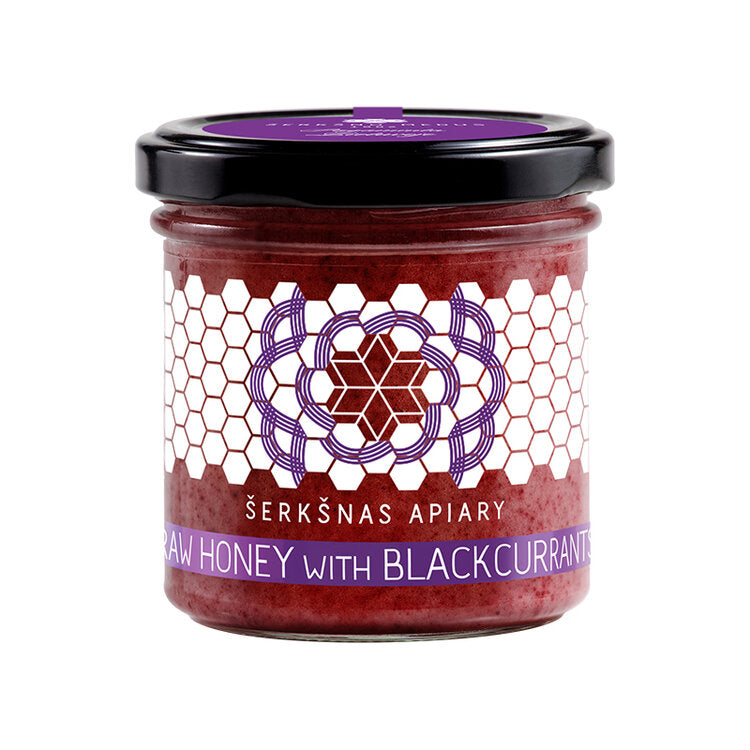 SERKSNAS APIARY Raw Honey With Blackcurrants 200g/10pack