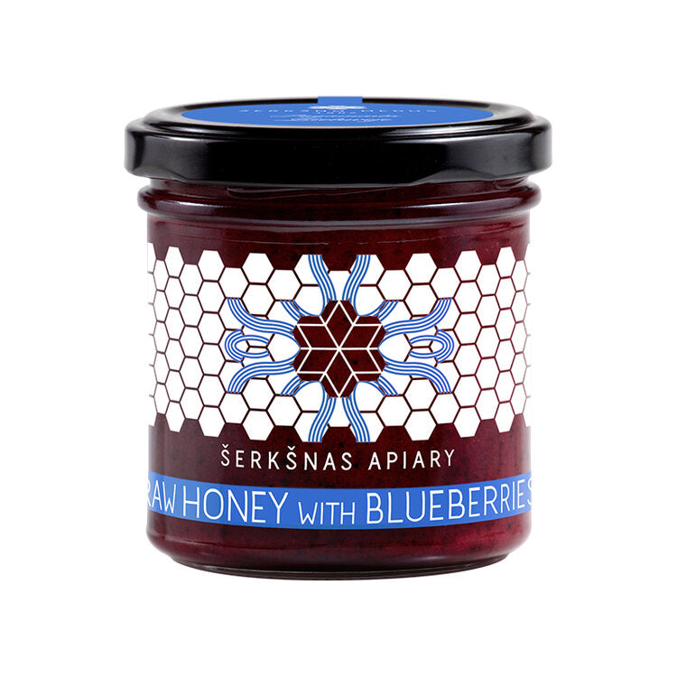 SERKSNAS APIARY Raw Honey with Blueberries 200g/12pack
