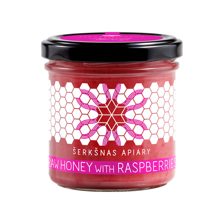 SESKNAS APIARY Raw Honey with Raspberries 200g/12pack