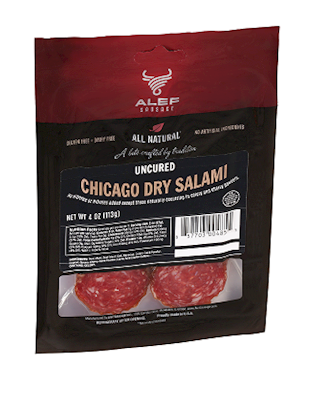 Alef Salami Dry Chicago, Uncured, Sliced 113g/15pack