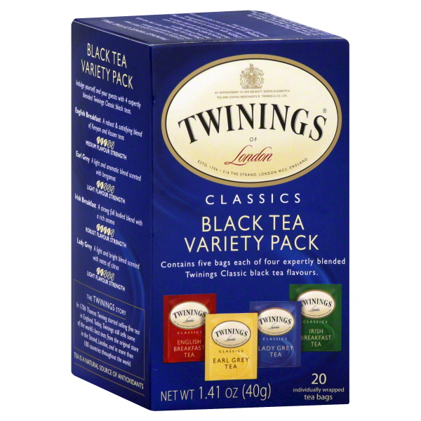 TEA, TWINING'S, BLACK CLASSIC, 5 VARIETY PACK  40g/6pack