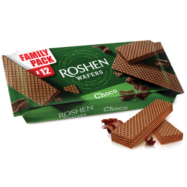 Roshen Waffles, W/Chocolate Flavor 216g/24pack