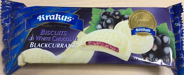 Krakus Cookies, Biscuits Blackcurrant In White Chocolate Glaze 135g/21pack