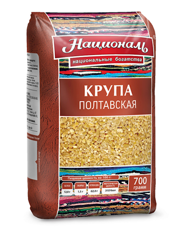 Natsional Angstrem Wheat Groats (Pshenichnaya), Poltavskaya 700g/12pack