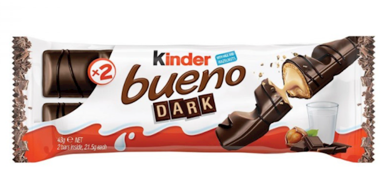 Kinder Chocolate Bar Bueno, Dark 43g/30pack