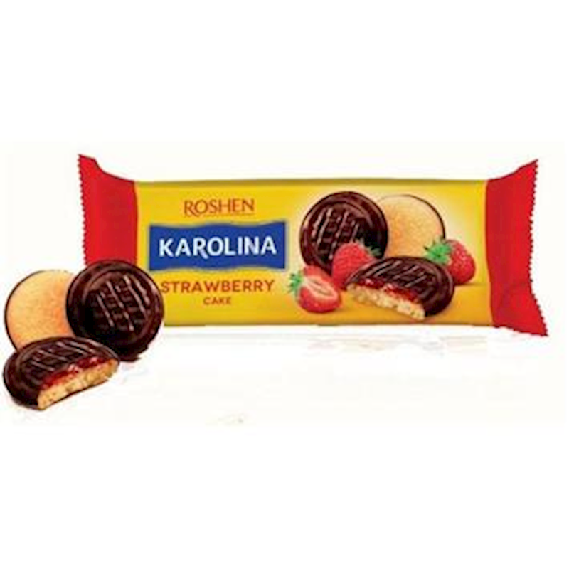 Roshen Cookies Karolina W/Strawberry Jelly Filling 135g/21pack