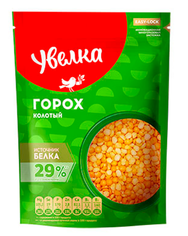Uvelka Peas Split, Polished 400g/12pack
