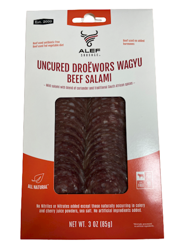 Alef Uncured Droewors Sliced Beef Salami 85g/10pack