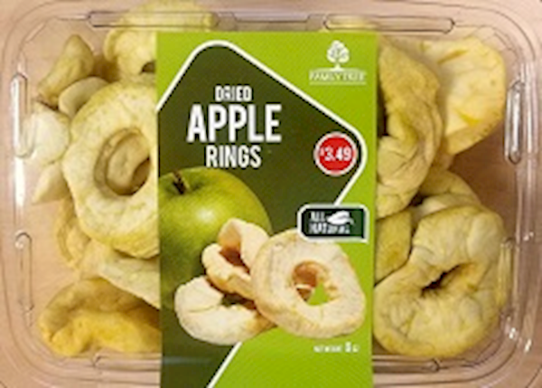 Family Tree Apple Rings, Dried  8oz/4pack