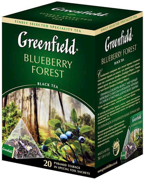 GREENFIELD Blueberry Forest Black Tea 20-pyramid/8pack