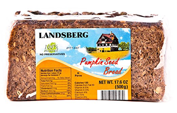 Landsberg Bread W/Pumpkin Seeds 500g/12pack