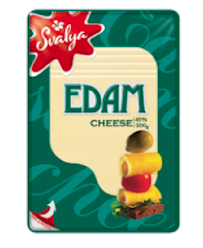 Svalia Cheese Edam 45%, Sliced 150g/18pack