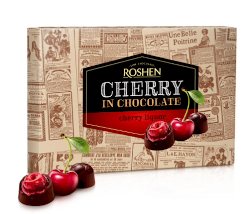 Roshen Candy Cherry In Chocolate Liquor 155g/10pack