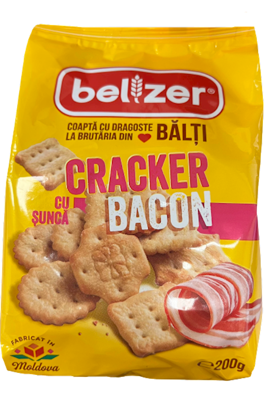 Belzer Crackers, W/Bacon 200g/24pack