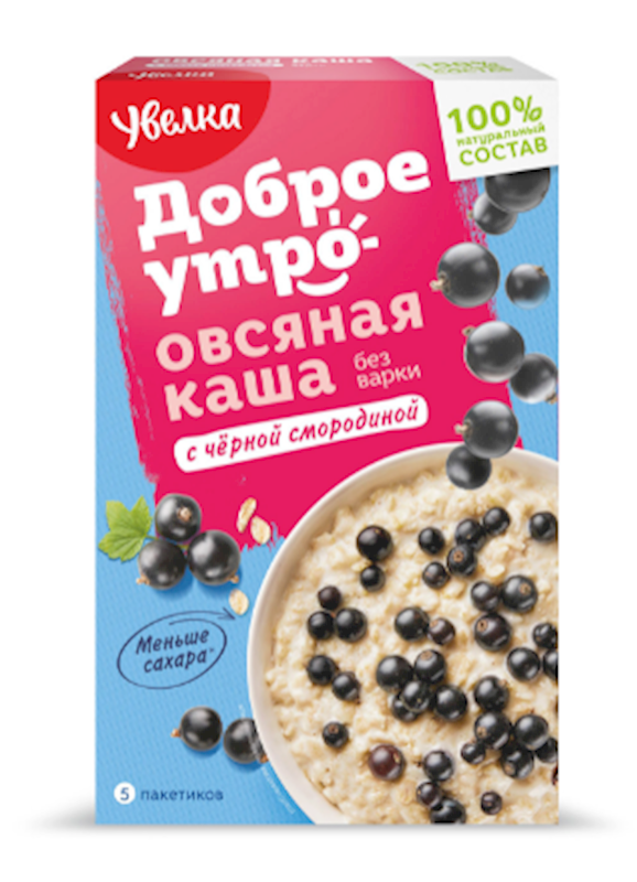 UVELKA Instant Oatmeal with Black Currant 200g/6pack