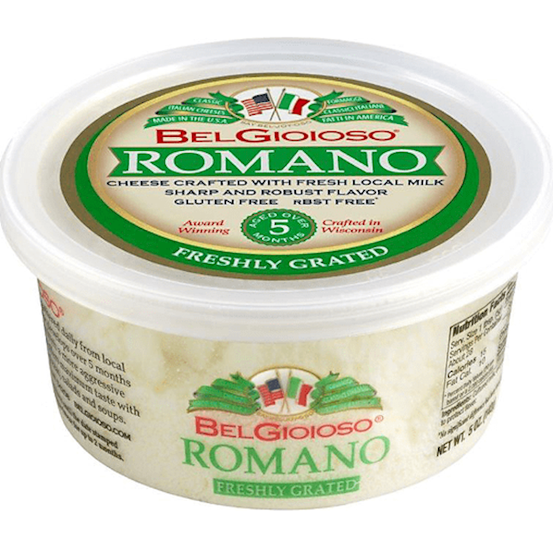 Belgioioso Cheese Romano, Shredded 142g/12pack