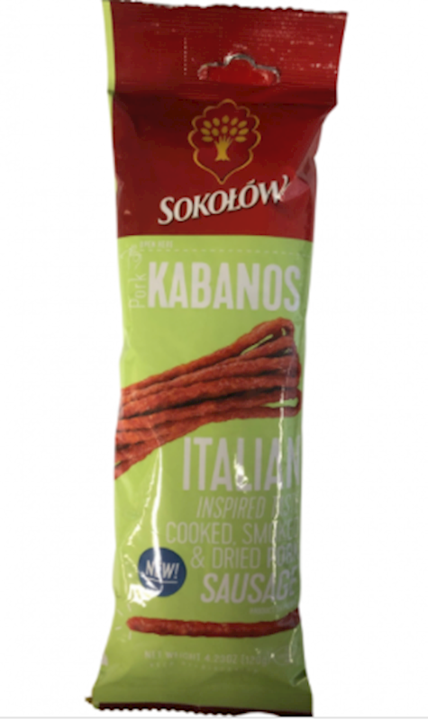 Sokolow Kabanosy, Italian Smoked & Dried Pork Sausage 120g/20pack