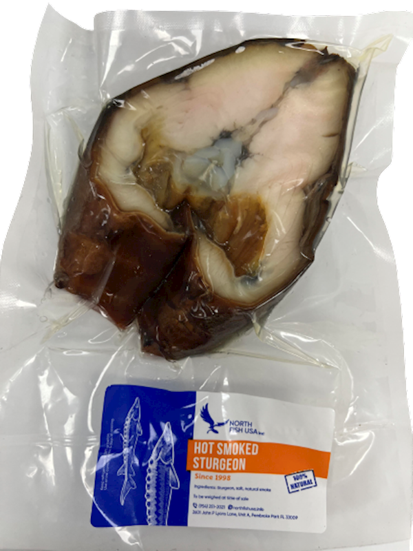 North Fish USA Hot Smoked Sturgeon (Beluga)  0.75lb