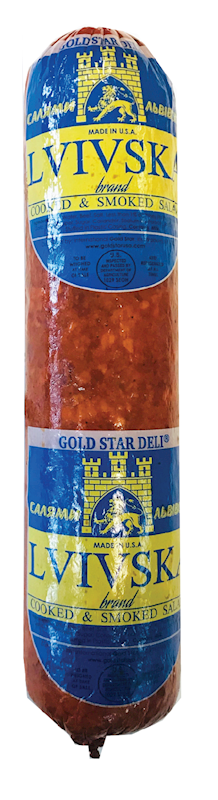 Gold Star Deli Salami, Lvivska ~1lb/2pack