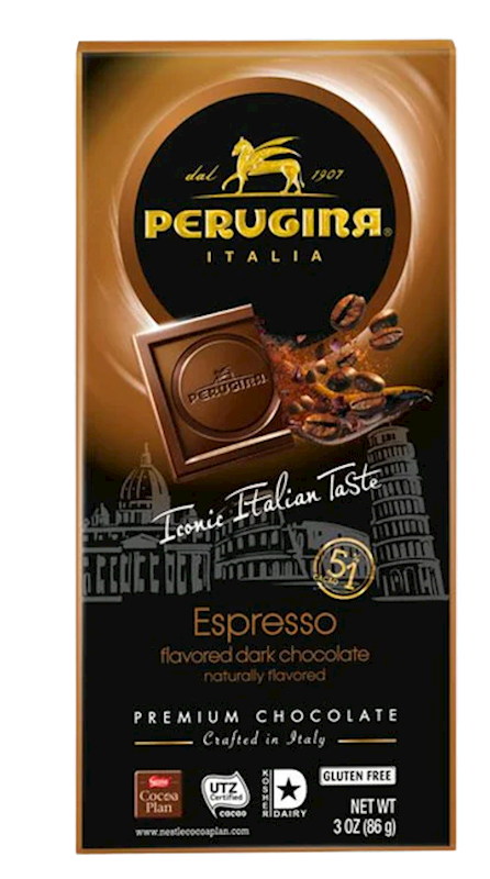 PERUGINA Espresso Flavored Dark Chocolate Bar 51% Cacao 86g/12pack