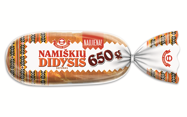Namiskiu Didysis Bread Baton Wheat, Sliced 650g/3pack