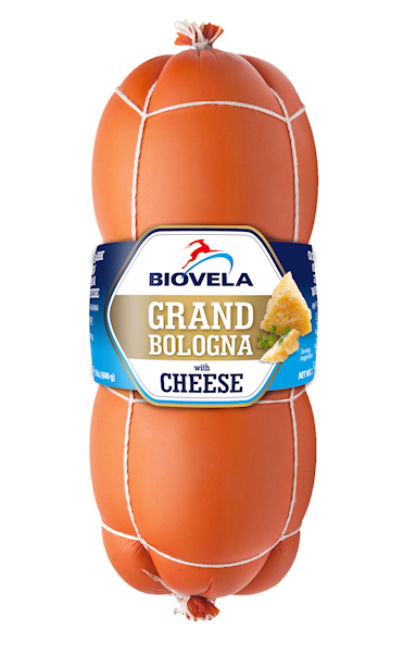 Biovela Bologna, W/Cheese 600g/8pack