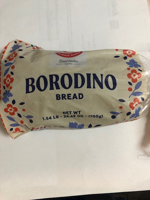 Bread Borodino, W/Coriander  700g/6pack