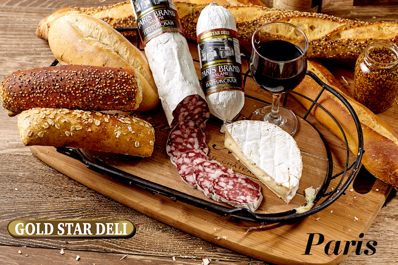 Gold Star Deli Salami, Paris W/Wine ~1.8lbs