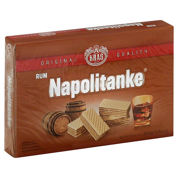 Kras Napolitanke Waffles, Rum Flavored 330g/12pack