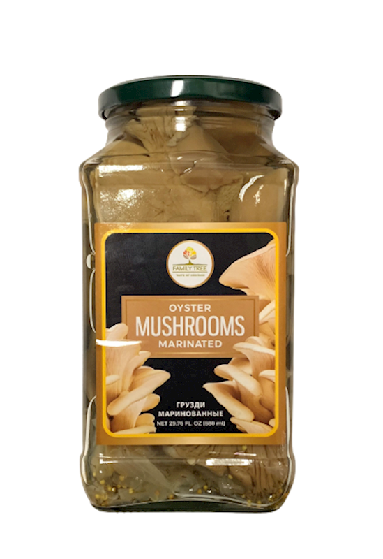 Family Tree Mushrooms Oyster, Marinated 880ml/12pack