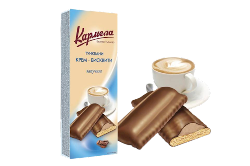Karmela Coated Biscuits, Cappuccino 160g/24pack