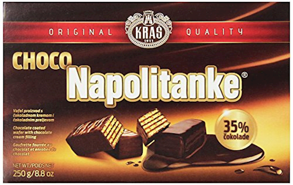 Kras Napolitanke Waffles, Chocolate Glazed  250g/12pack