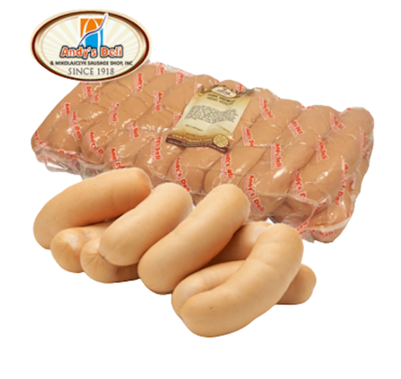 ANDY'S DELI Smoked Pork Knockwurst / Parowki Wedzone ~5lbs