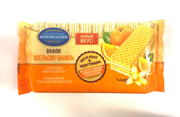 Kolomenskoe Waffles, Orange-Vanilla 200g/20pack