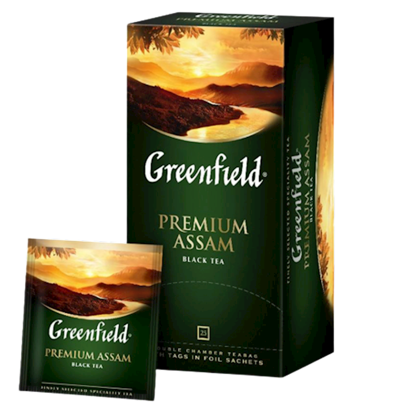 Greenfield Tea Black, Premium Assam 50g/10pack