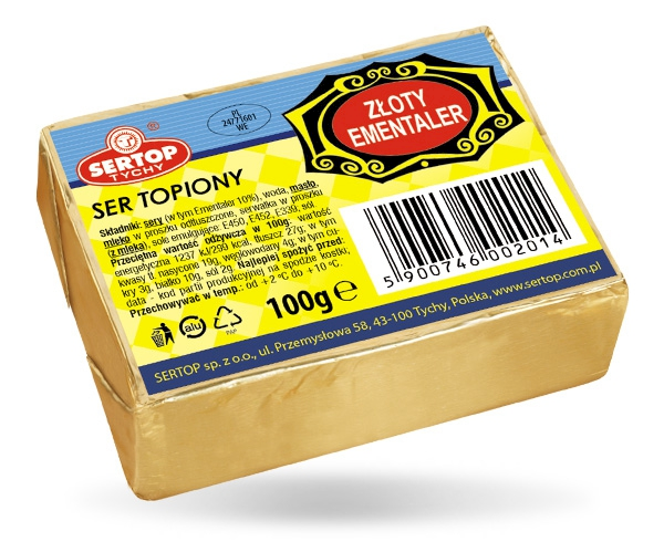 Sertop Melted Cheese, Ementaler 100g/10pack