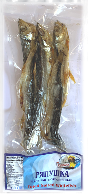 Kuzmich Dried Whitefish, Salted (Ryapushka) Vacuum Packed 170g/20pack