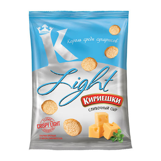 Kirieshki Dry Bread Light, W/Creamy Cheese Flavor 80g/22pack